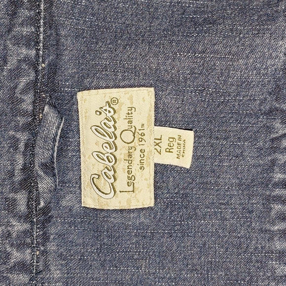 Vintage Zip Denim Cabela's Momcore Jean Jacket 2X XXL - Picture 10 of 12